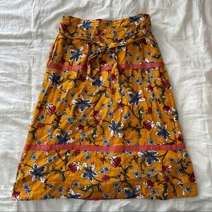 Roolee Floral Mustard Skirt
